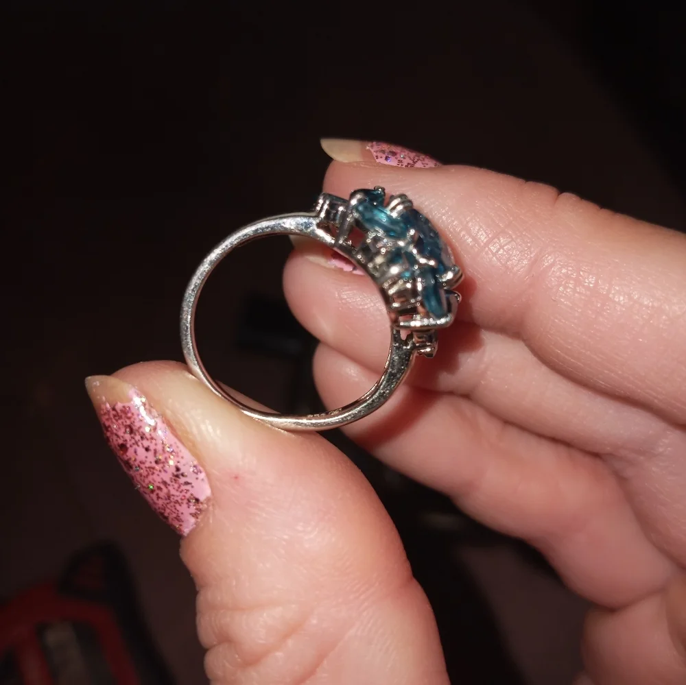 Tri color Topaz ring
